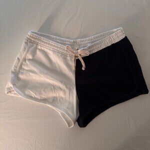 J.Crew Retro Track Short in Mariner Cloth – Black & White – Size L - 0167